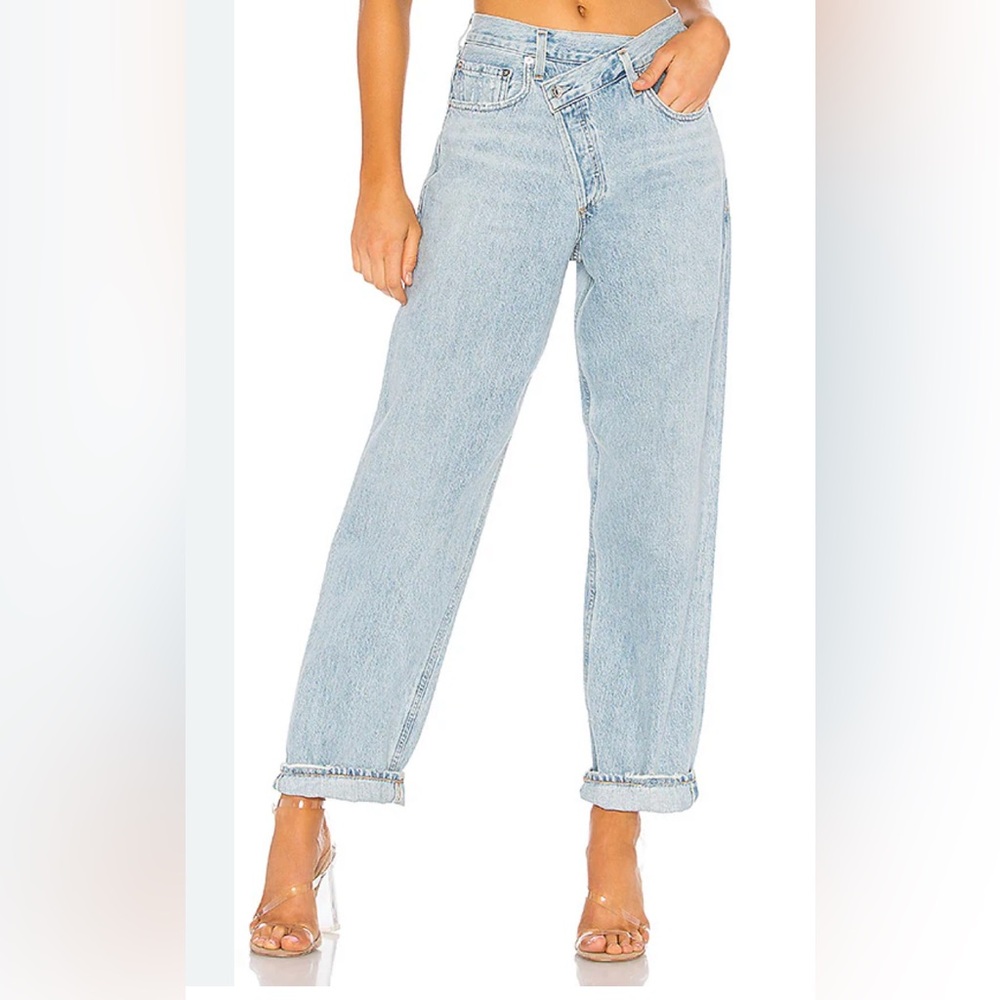 AGOLDE Criss Cross Upsized Jean in suburbia medium wash size 26 - Picture 2 of 10